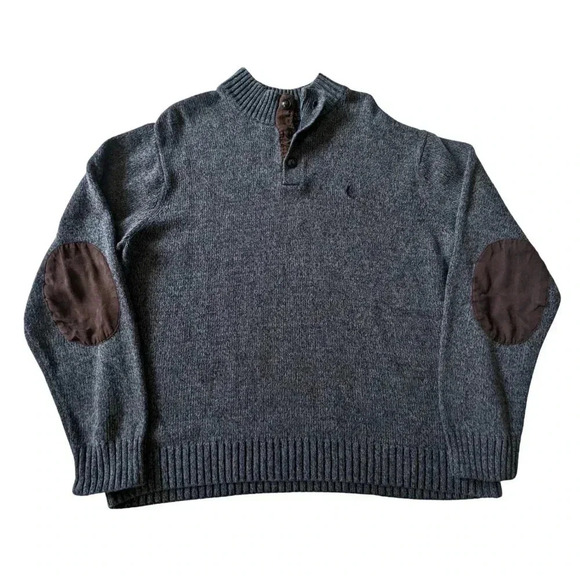 CHAPS Elbow Patch Pullover Knit Sweater Size XL - Picture 1 of 7